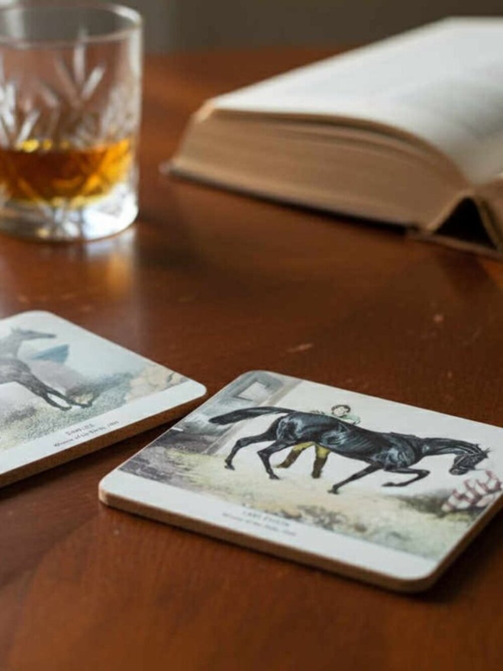 Vintage equestrian coasters
